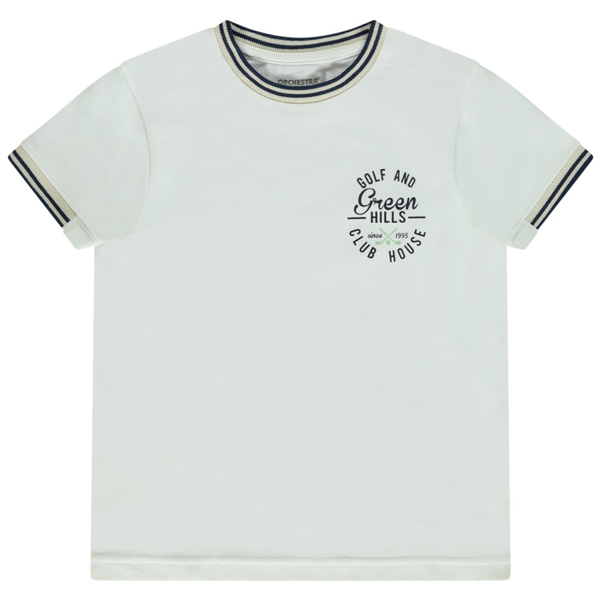 T-shirt manches courtes en coton piqué pour garçon 