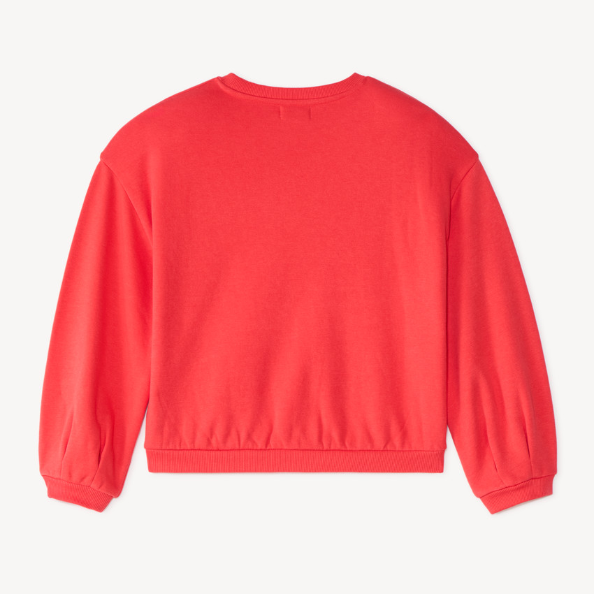 Sweat fille oversize en molleton broderie Hello Kitty 