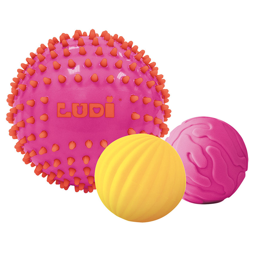 3 Balles sensorielles - Rose 
