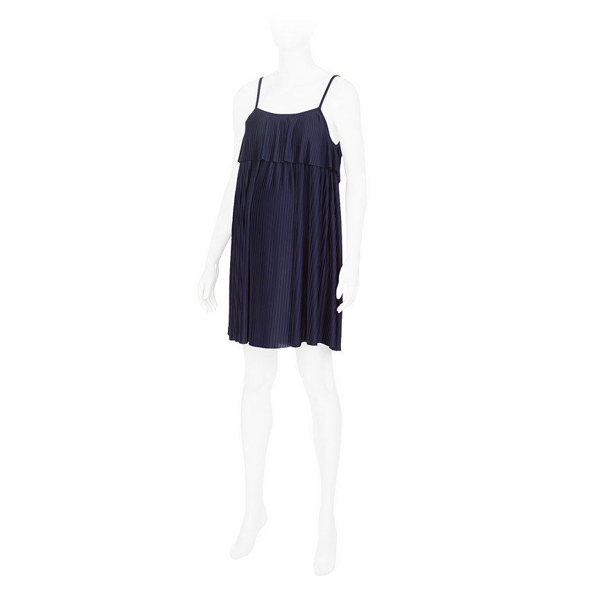 Robe de grossesse plissée et volantée 