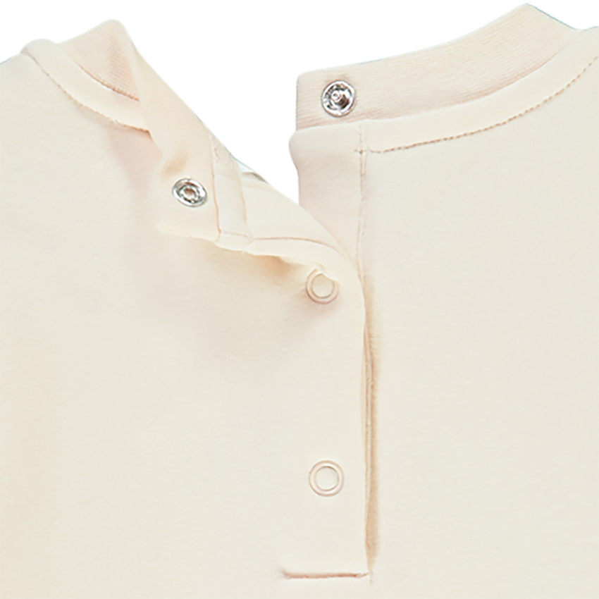 Sweat 2 en 1 en molleton contre collé et sherpa avec broderies pour bébé fille 