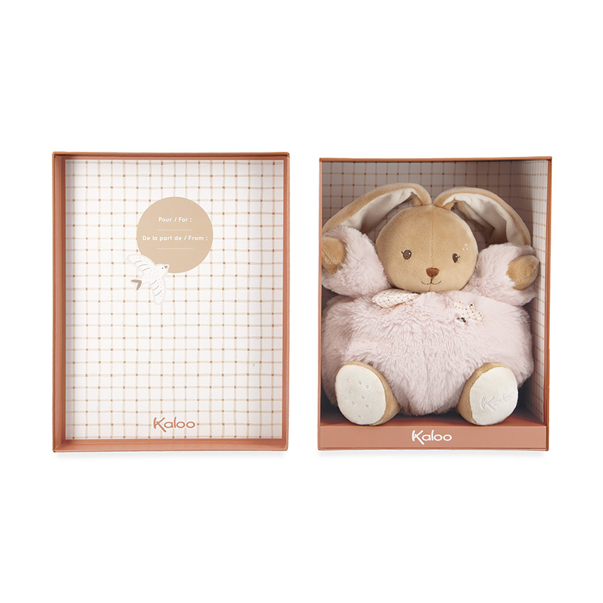 Peluche lapin Patapouf 25cm rose 