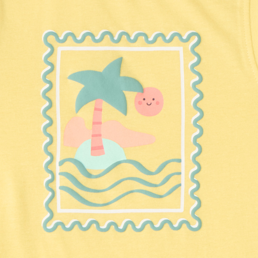 Débardeur uni print timbre pour bébé garçon 