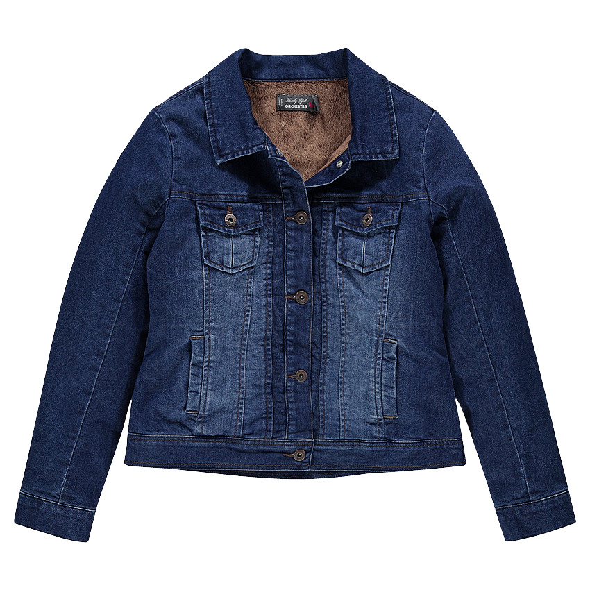 Junior - Veste en jeans doublée sherpa  