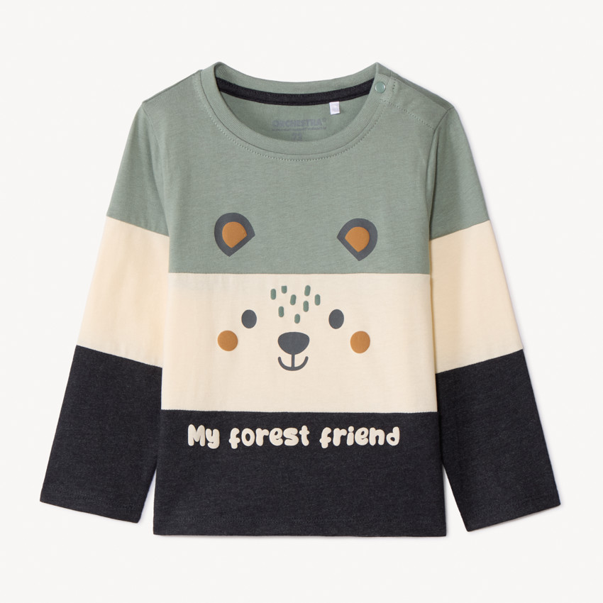 T-shirt manches longues effet colorblock pour bébé garçon