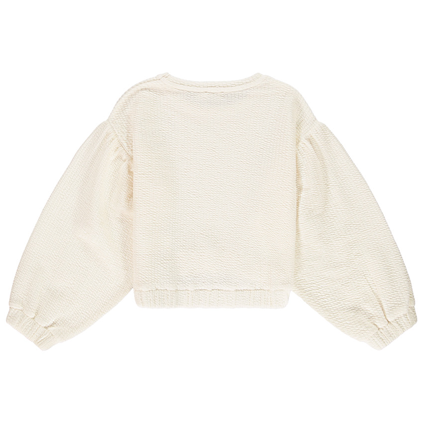 Sweat en molleton maille fantaisie pour fille 