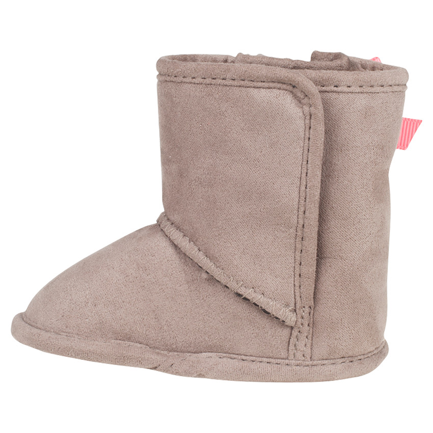 Bottines en suédine avec noeud satin 