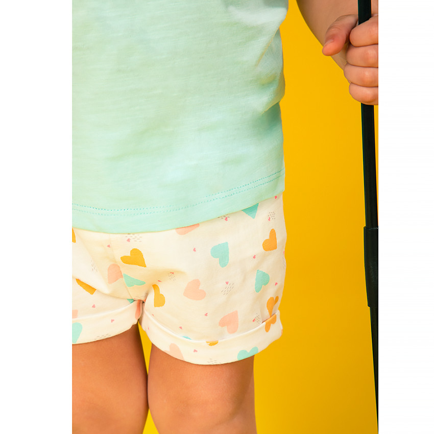 Débardeur en coton manches courtes pour bébé fille 