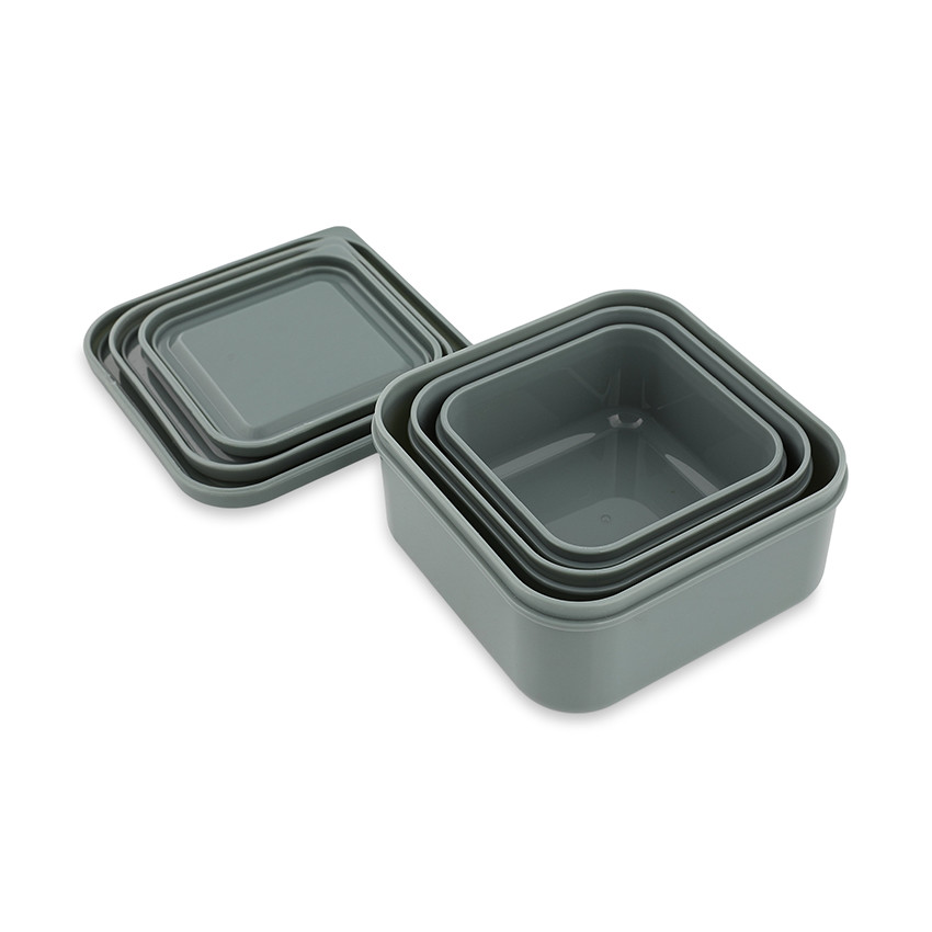 Lot de 3 lunchbox gigognes Mr. Shark gris 