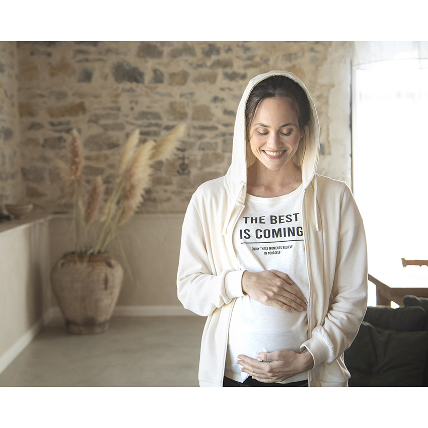 T-shirt de grossesse à manches courtes avec print 