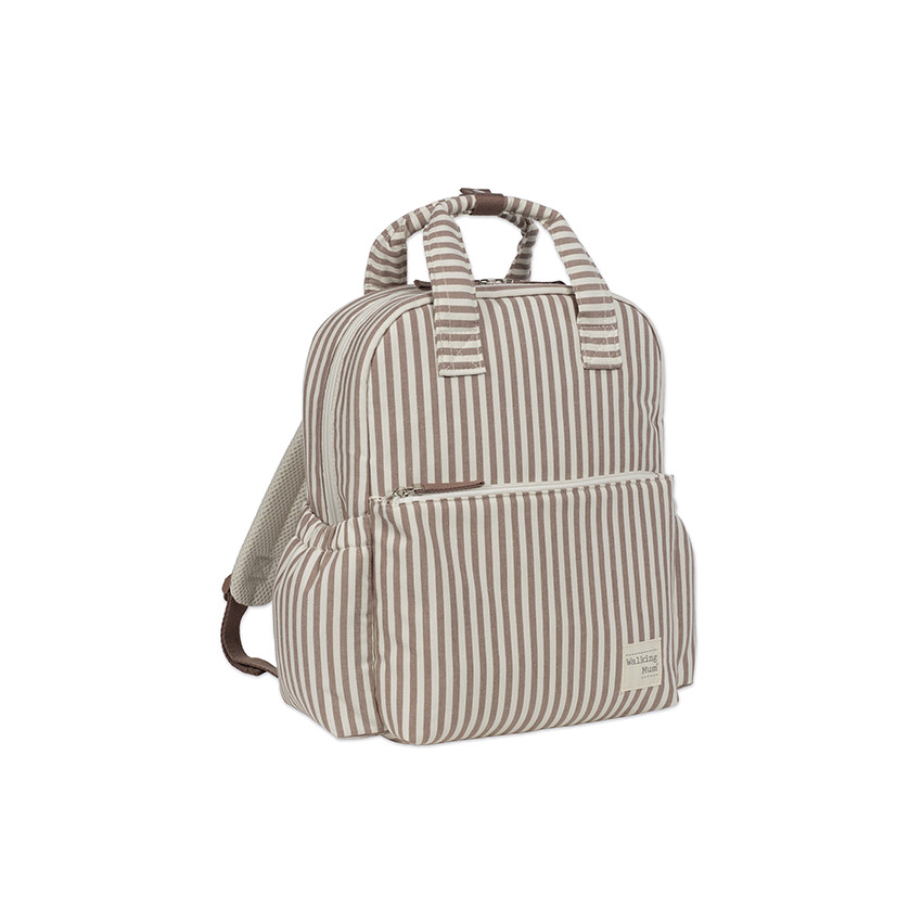 Sac à dos à langer Pralinés à rayures - Moka 