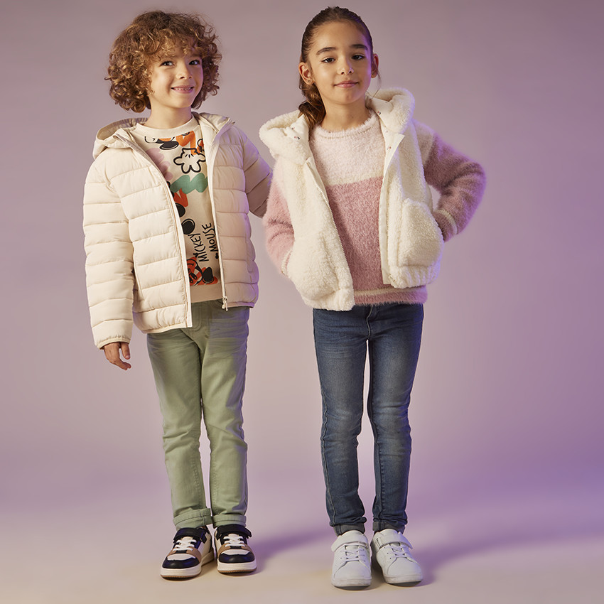 Pantalon slim uni effet crinkle pour garçon 