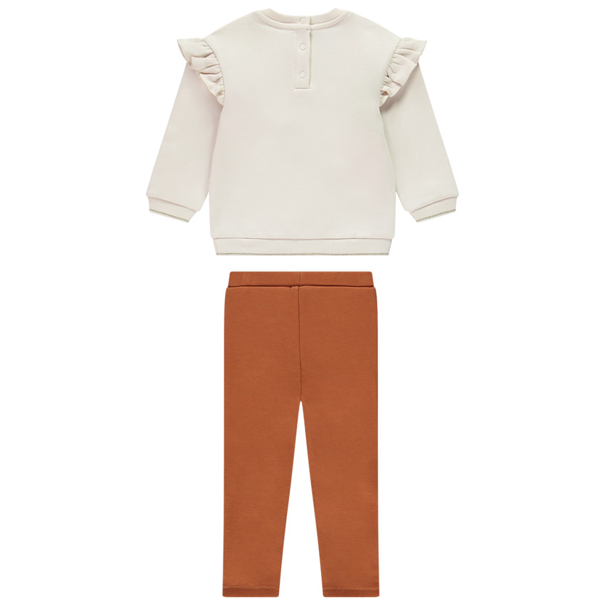 Ensemble Sweat fantaisie doublé en sherpa + jogging pour bébé fille 