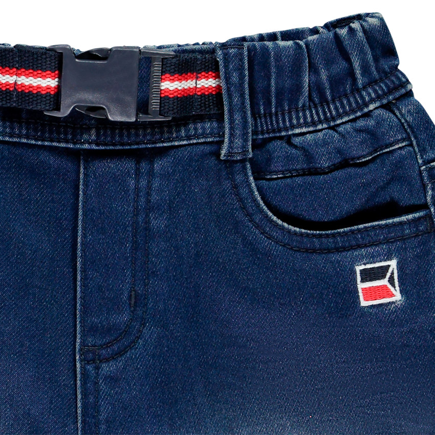 Bermuda en jean avec ceinture pour garçon 