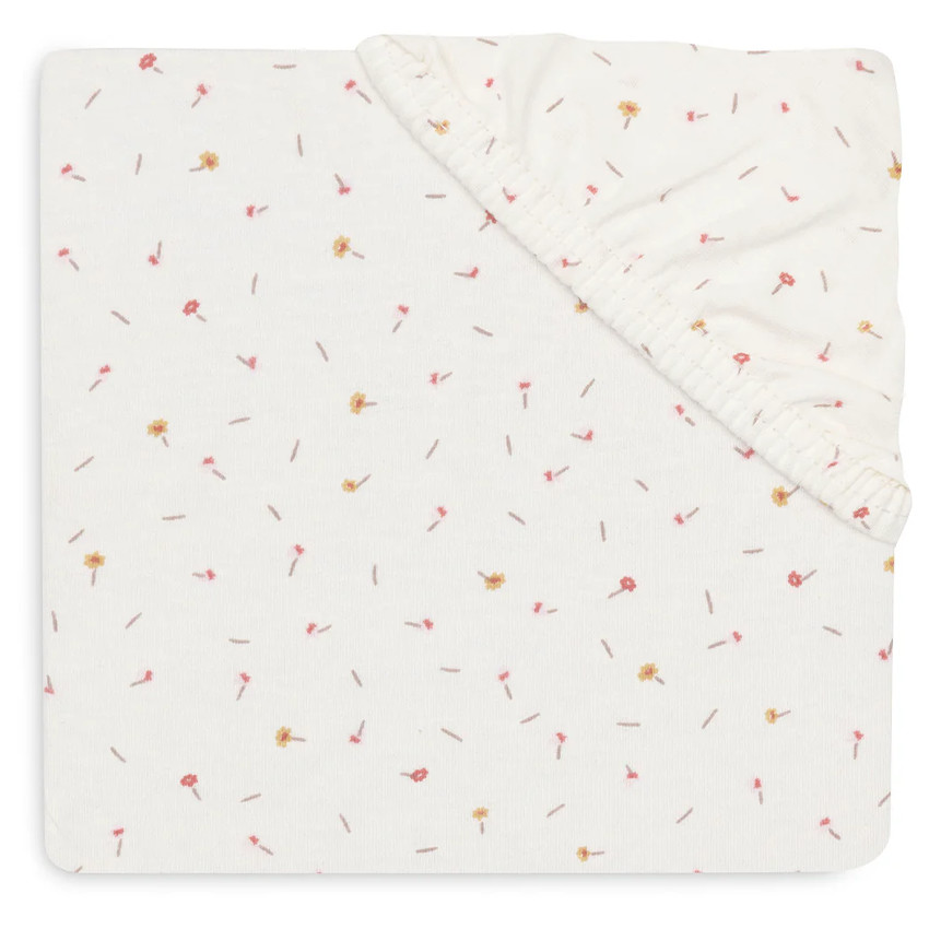 Drap housse jersey berceau 50x90cm Pretty Picnic Flower Drops 