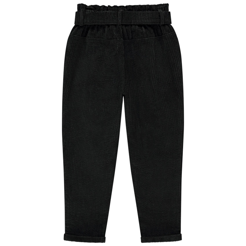 Pantalon slim en velours avec ceinture à nouer pour fille  