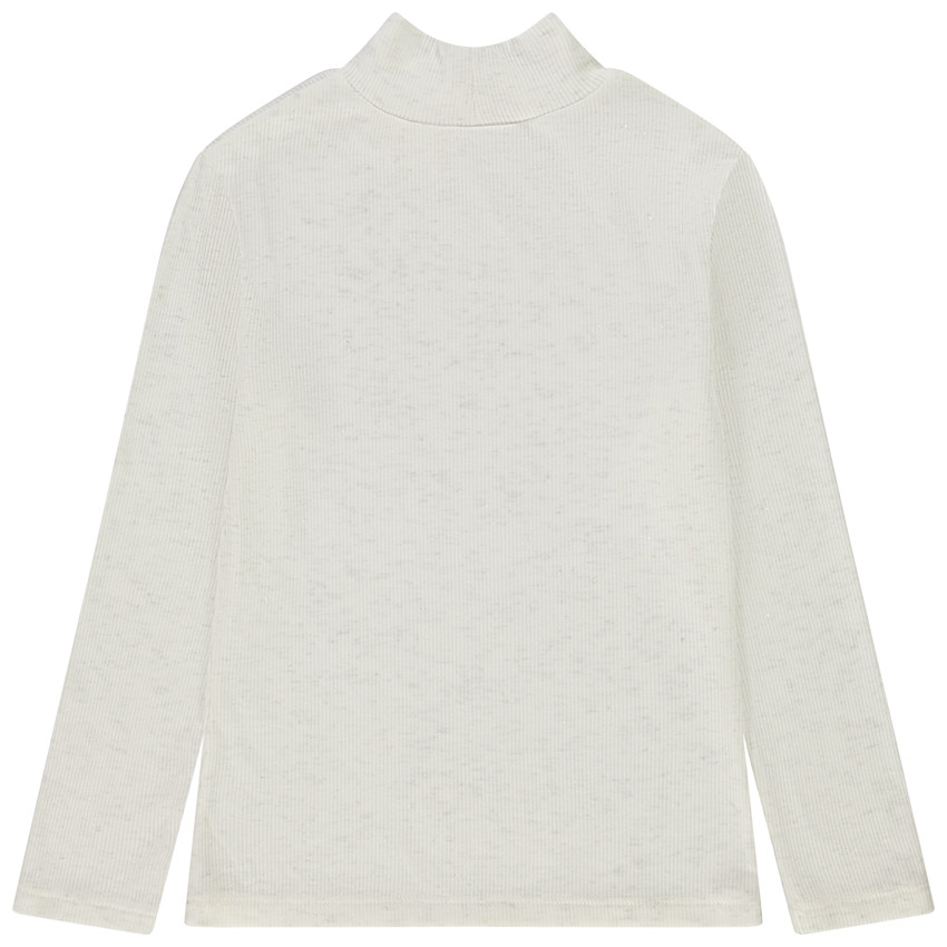 Sous-pull effet côtelé col cheminée pour fille 