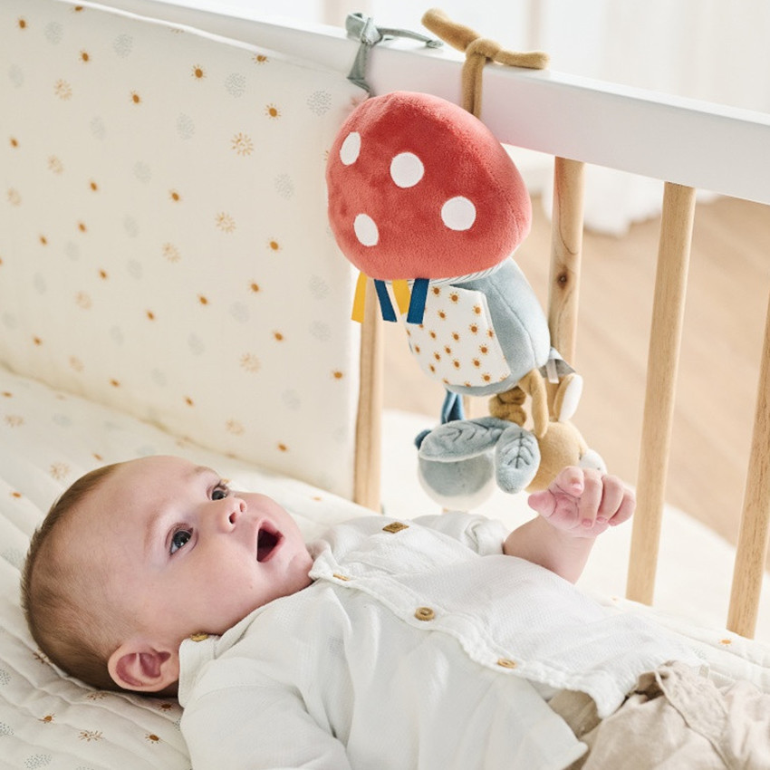 Peluche d'activités champignon - Multicolore - 28 cm 