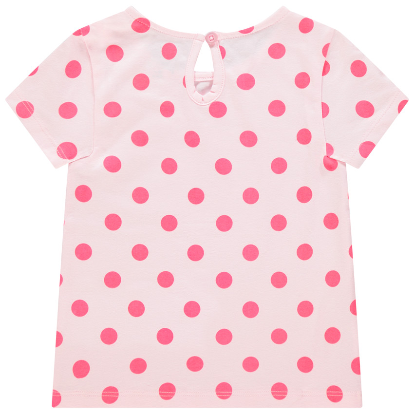 T-shirt manches courtes à pois et print Marie Aristochats Disney 