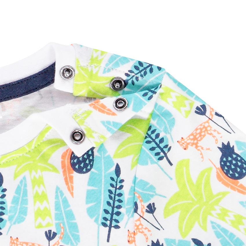 Ensemble de plage t-shirt et bermuda imprimé Savane pour bébé garçon 