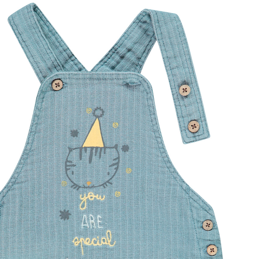 Ensemble t-shirt imprimé et salopette longue pour bébé garçon 