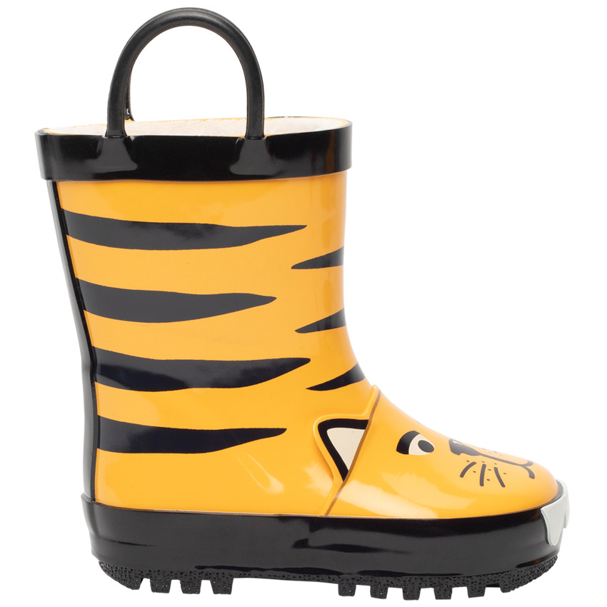 Bottes de pluie en caoutchouc visuel tigre avec détails en relief pour garçon