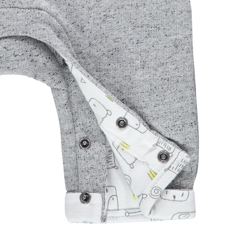 Ensemble tee-shirt manches longues et salopette en molleton 