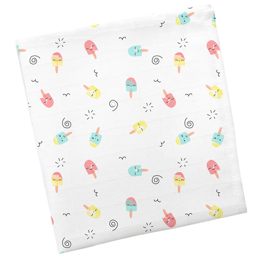 Lange maxi 120 x 120 cm - Imprimé glaces Main Lange maxi 120 x 120 cm - Imprimé glaces
