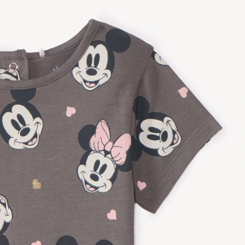 T-shirt manches courtes imprimé Minnie Disney pour bébé fille 