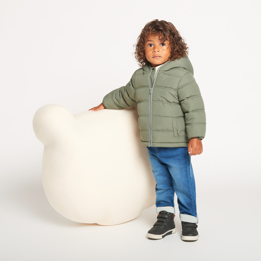 Doudoune à capuche doublé micropolaire pour bébé garçon  