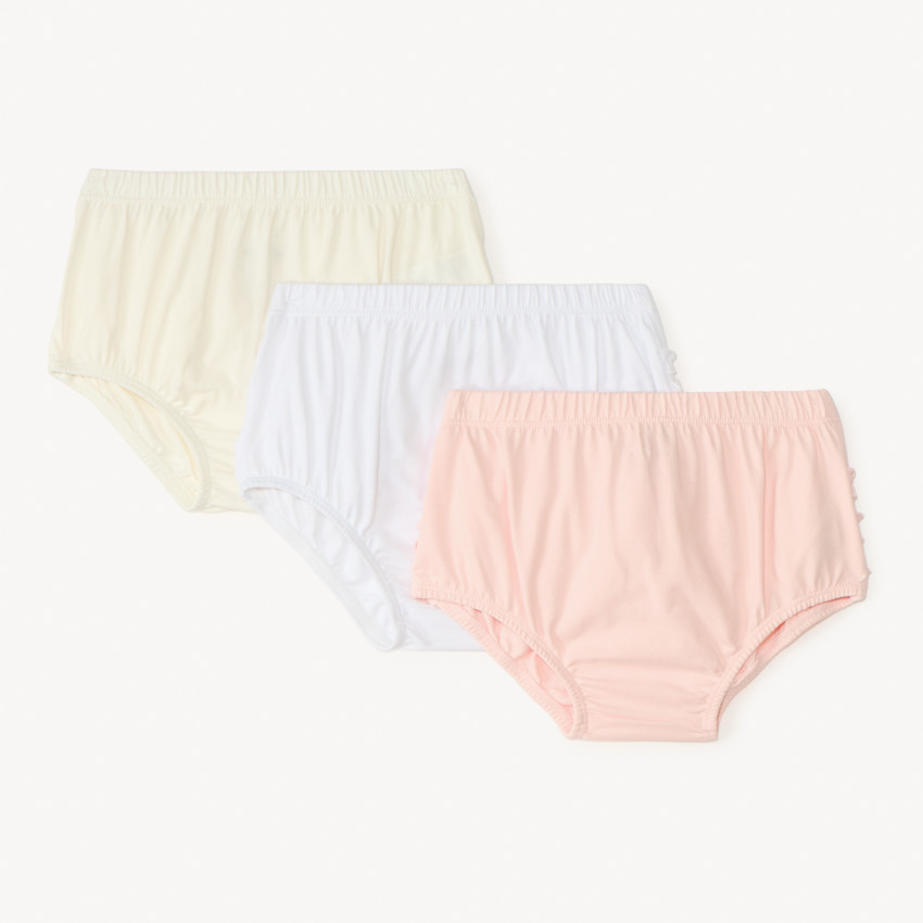 Lot de 3 culottes cache-couche volantées pour bébé fille
