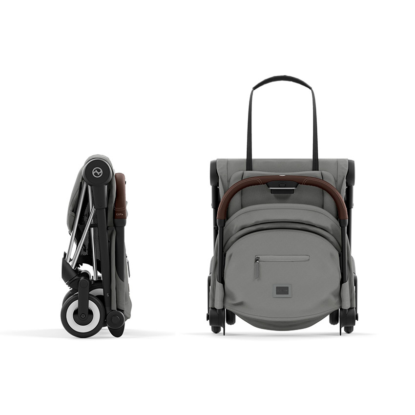 Poussette ultra-compacte Coya chrome/mirage grey 