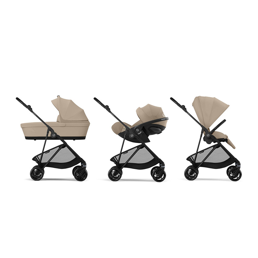 Poussette citadine ultralégère Melio carbon/almond beige 