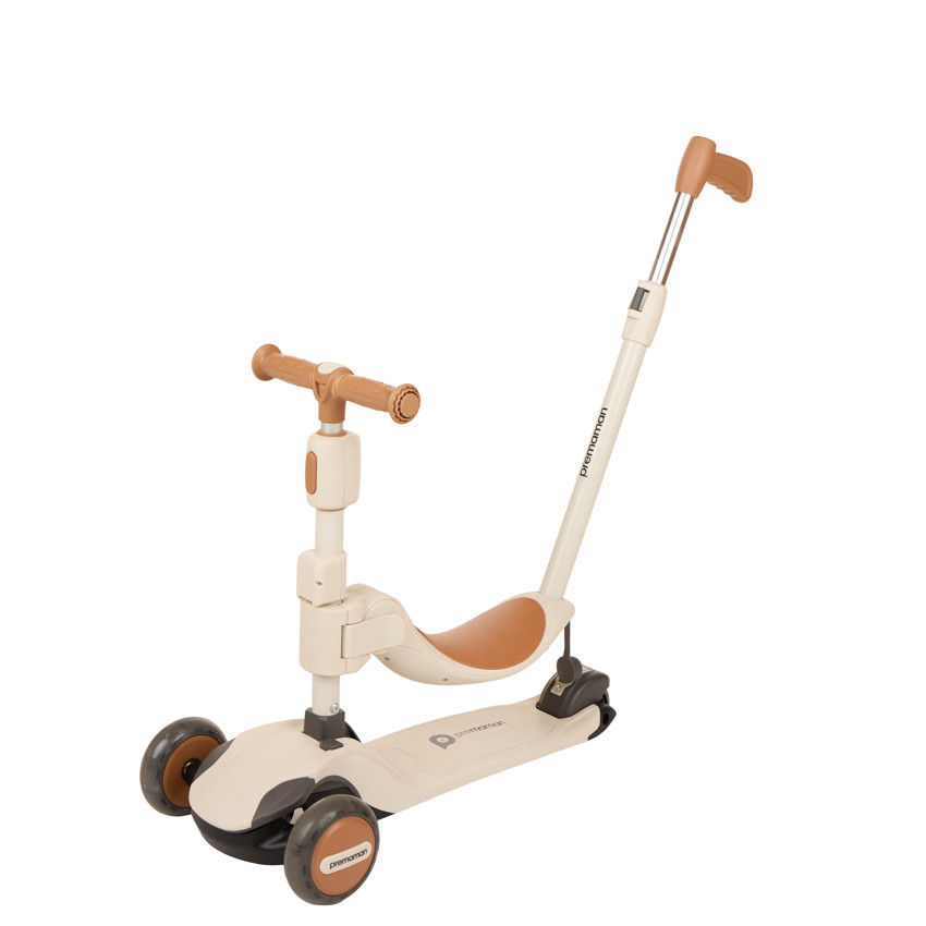 Porteur évolutif 2-en-1 - Écru et Marron 