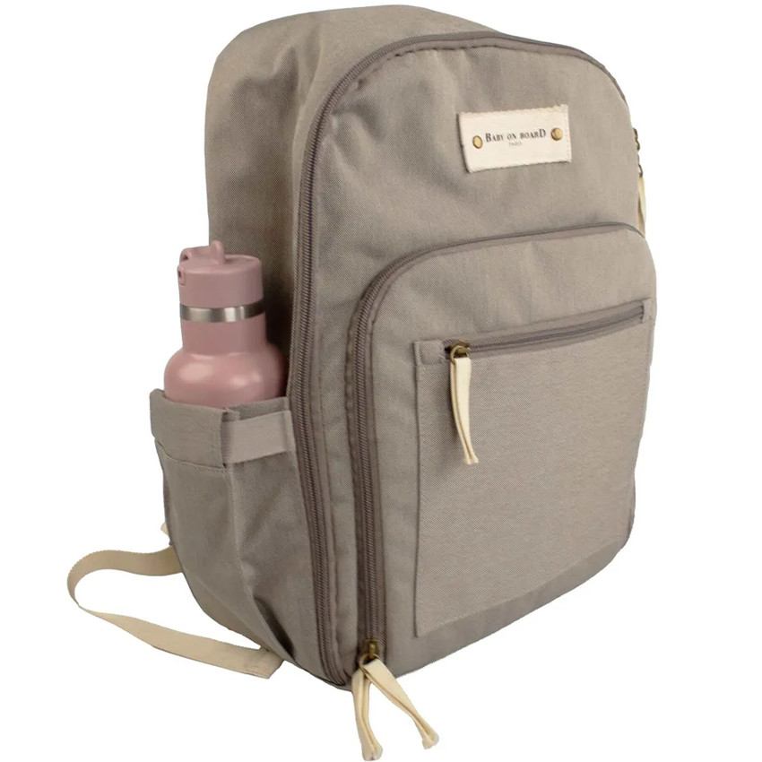 Sac à langer/sac à dos Agathe - Gris/beige 