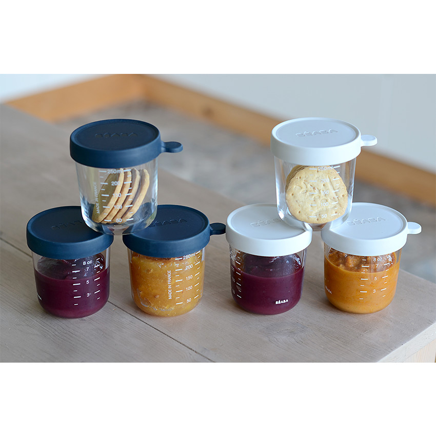 Pot de conservation en verre 150ml - Gris Brume 