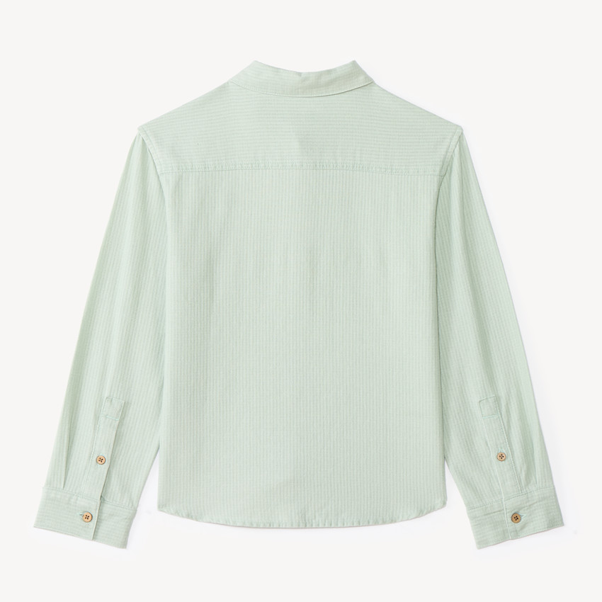 Chemise manches longues côtelée garçon 