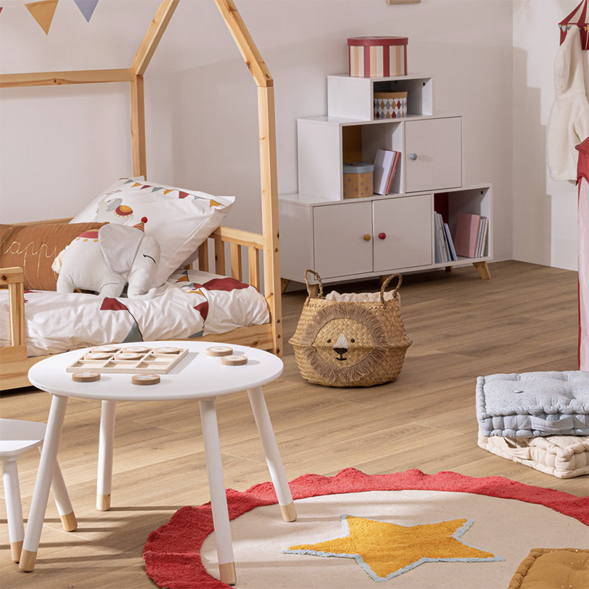 Panier tressé pliable en roseau Lion 