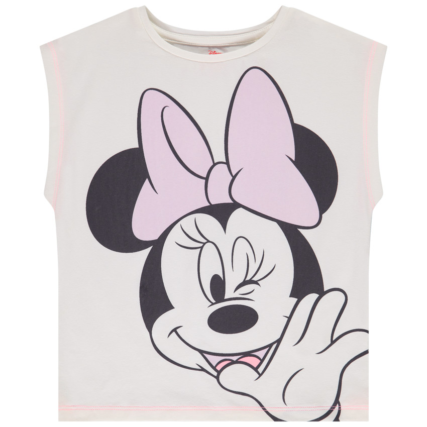 T-shirt forme boîte en jersey print Minnie Disney pour fille 