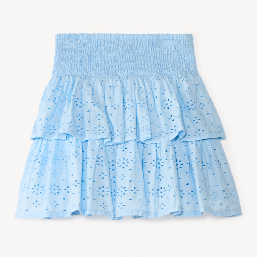 Jupe à volants en broderie anglaise pour fille 