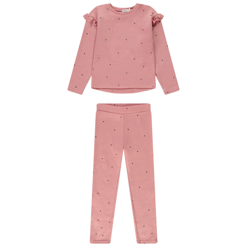 Ensemble 2 pieces imprime coeurs pour fille Orchestra