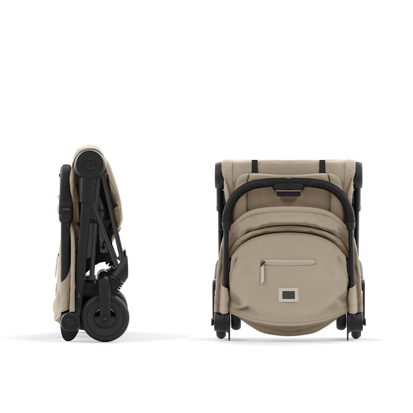 Poussette ultra-compacte Coya matt black/cozy beige 