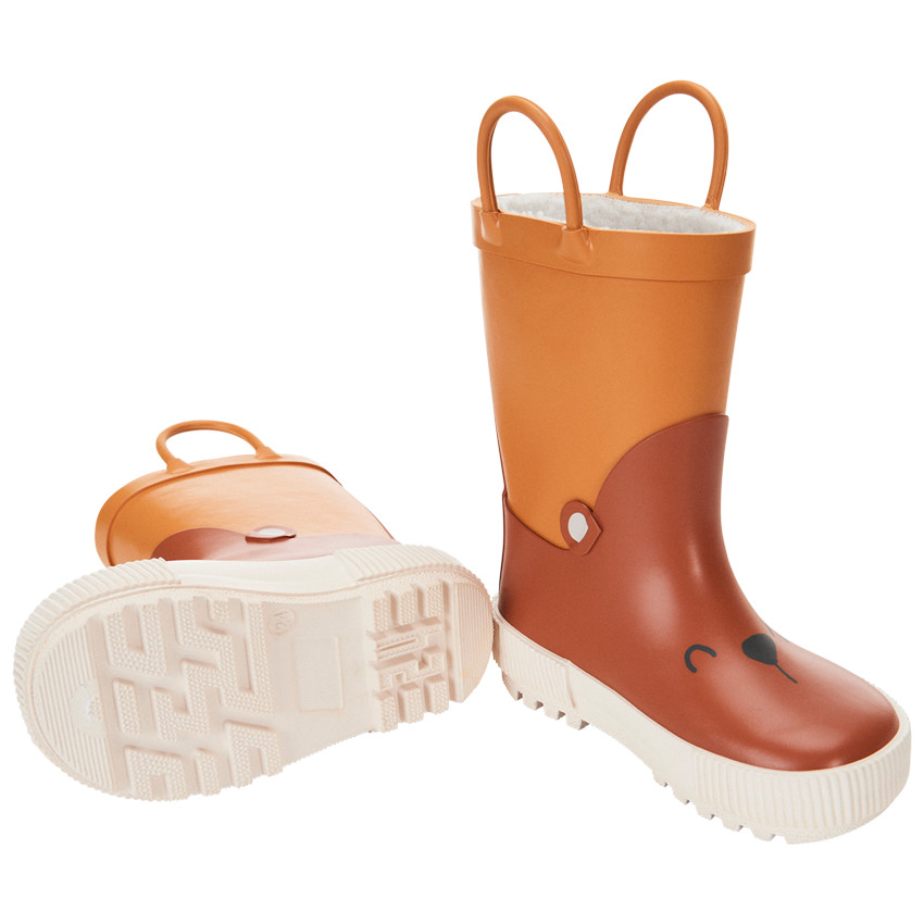 Bottes de pluie ludiques ourson à anses pour garçon 