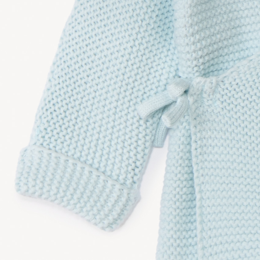 Brassière unie en tricot point mousse pour bébé 