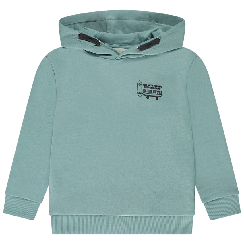 Sweat a capuche croisee et print pour garcon