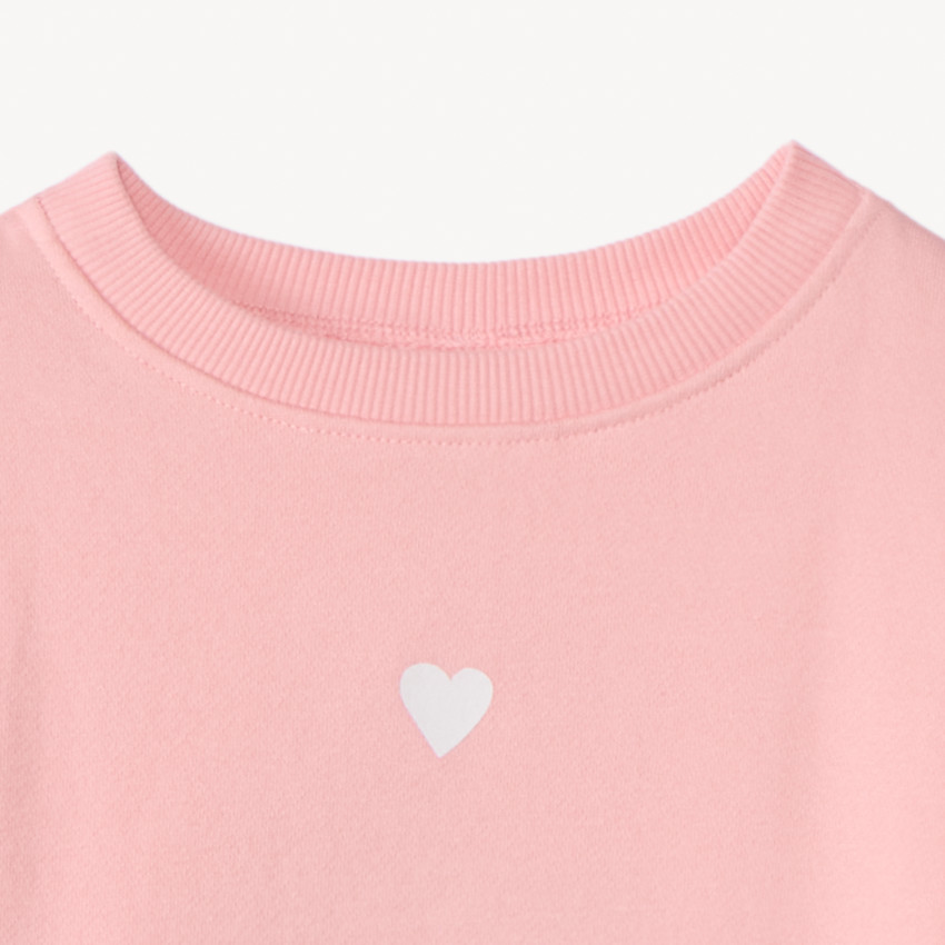 Ensemble sweat + pantalon de jogging uni pour bébé fille 