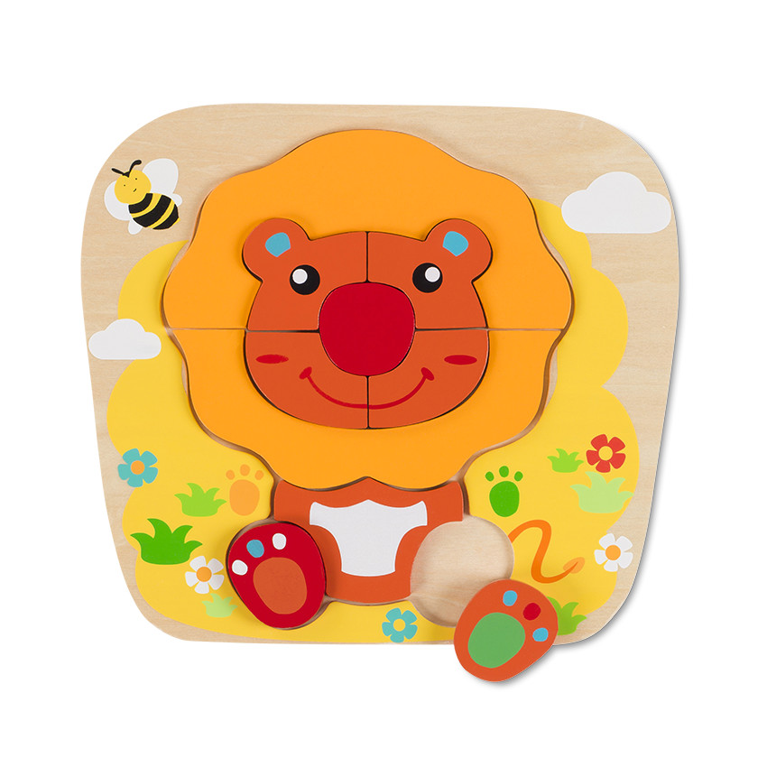 Puzzle Lion - Orange/Rouge 