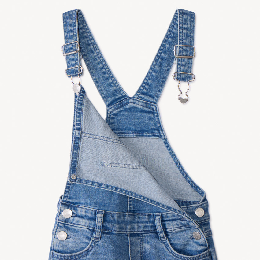 Salopette longue en denim pour fille  