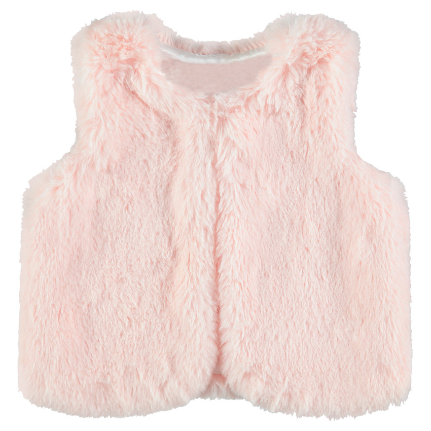 Gilet sans manches en sherpa doublé satin 