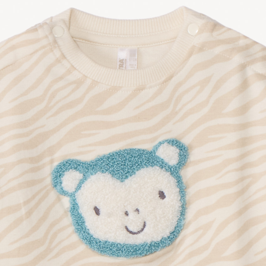 Ensemble jogging molleton imprimé zébré pour bébé garçon 